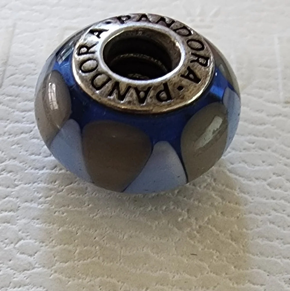 Retired Pandora Captivating Blue Murano Glass Bead - Picture 4 of 6